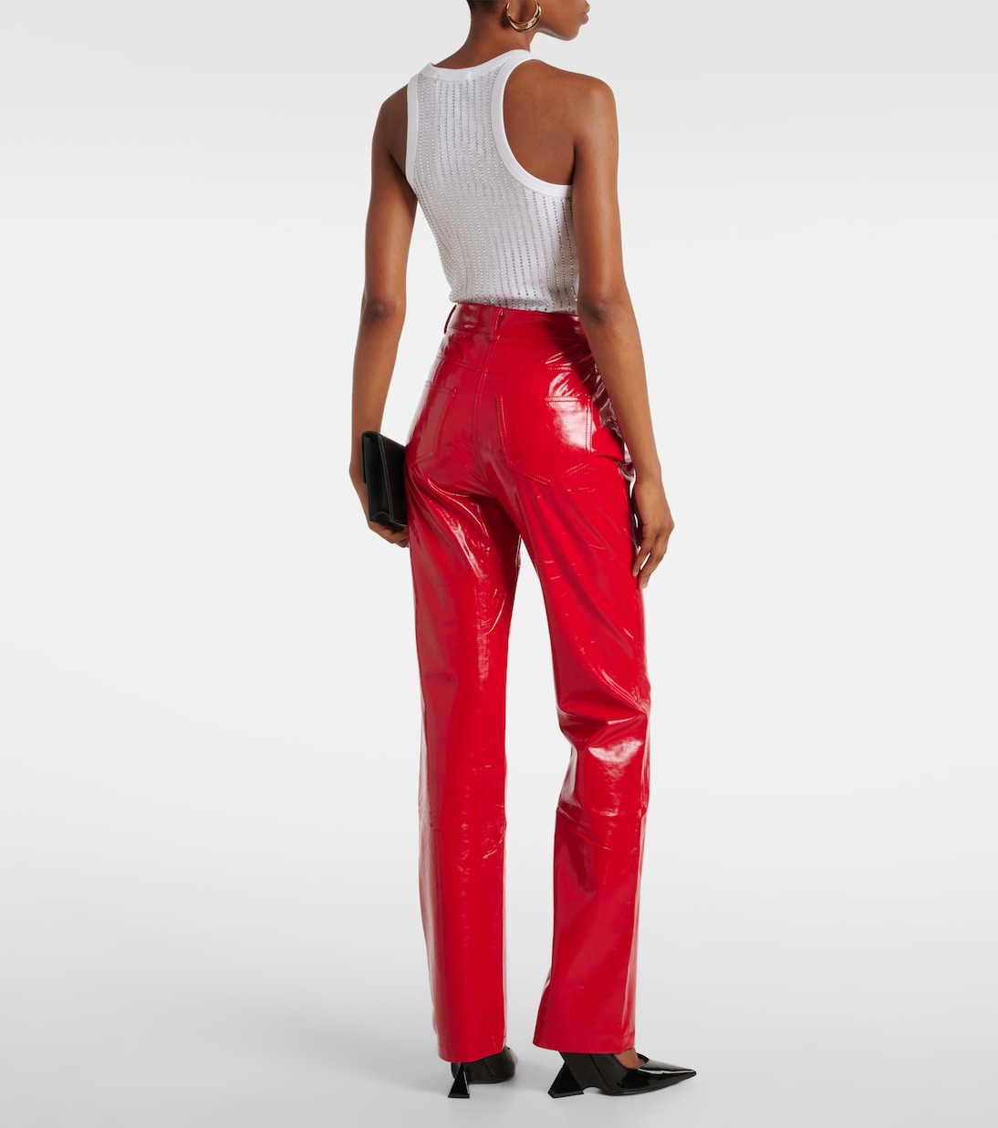 Pantaloni bootcut in similpelle | Norma Kamali