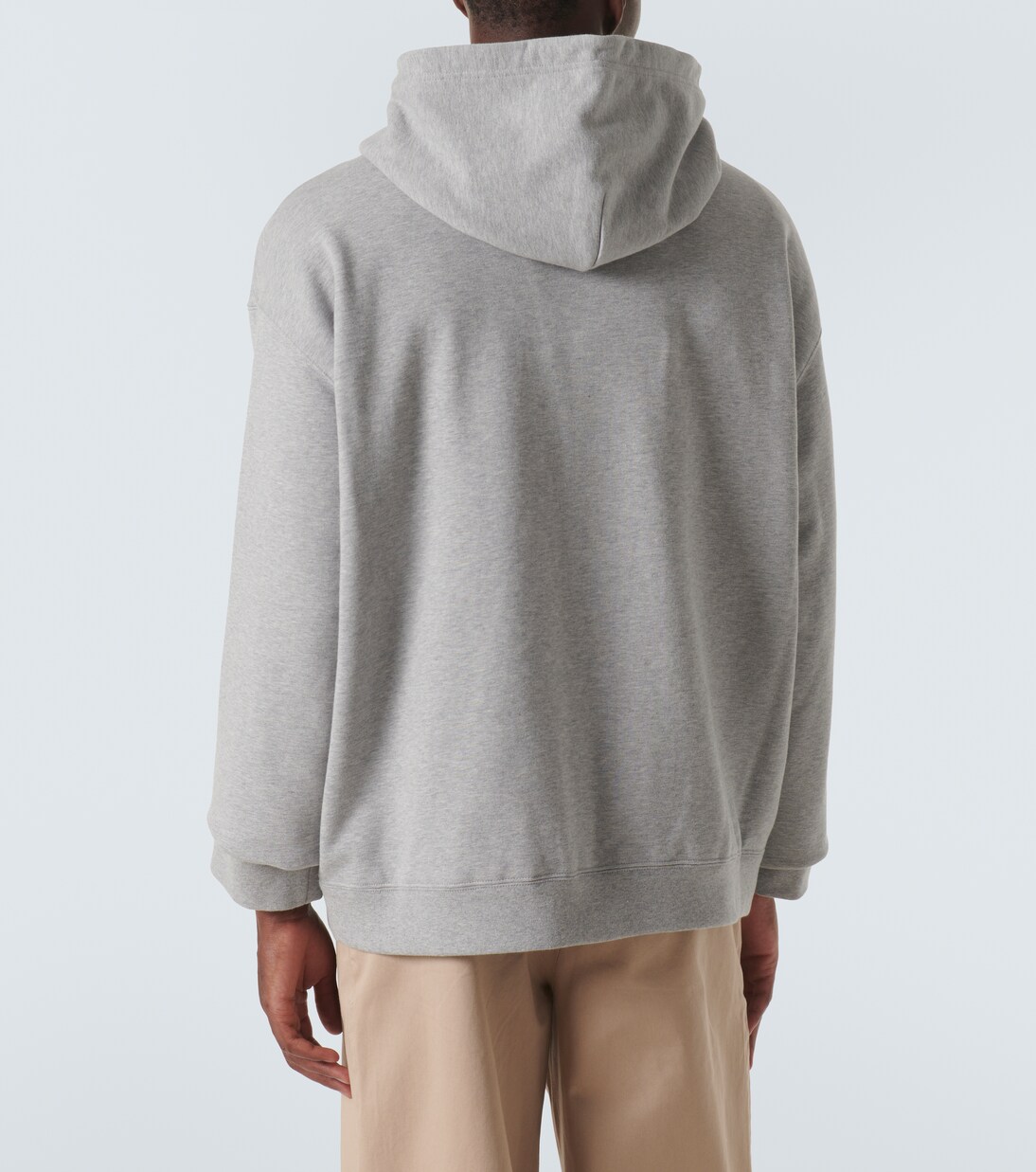 Logo melange cotton hoodie | Miu Miu