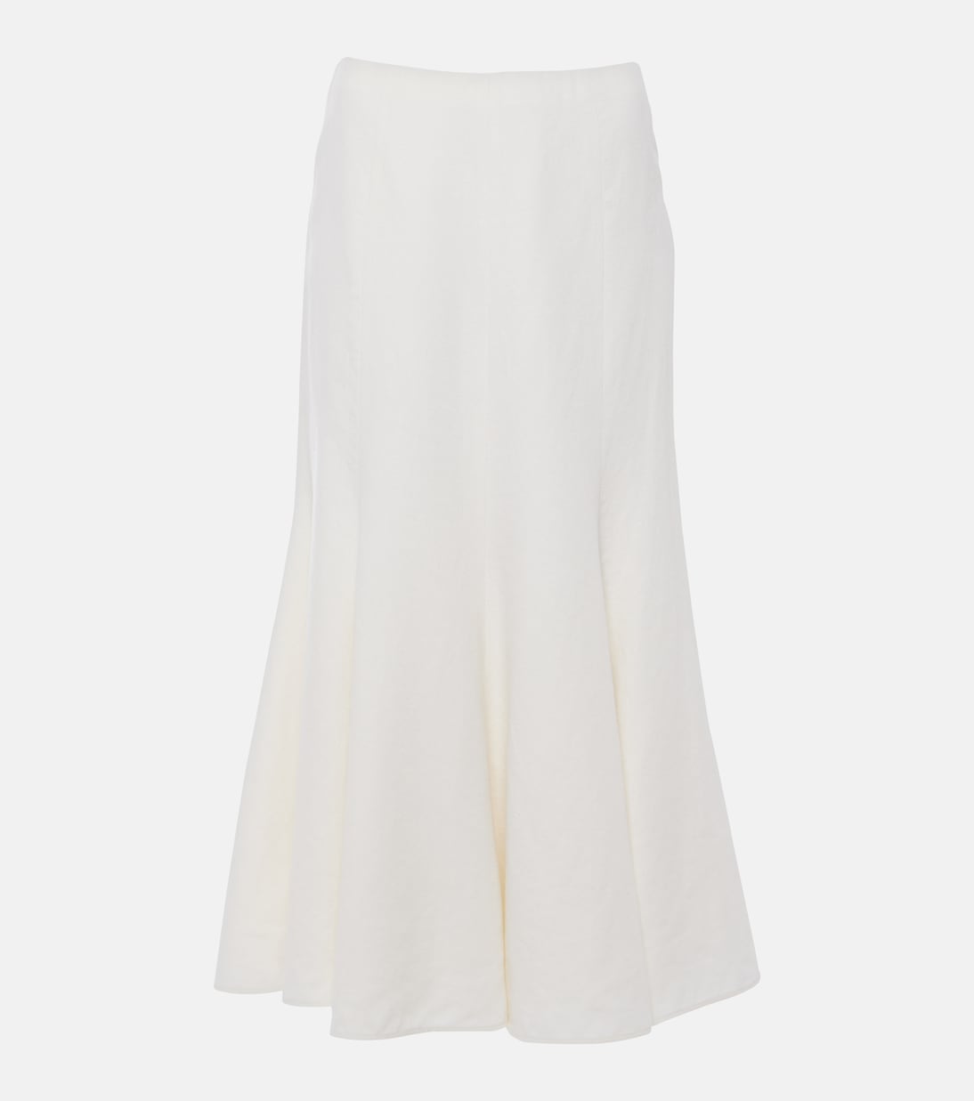 Jupe midi Amy en lin, laine et soie | Gabriela Hearst