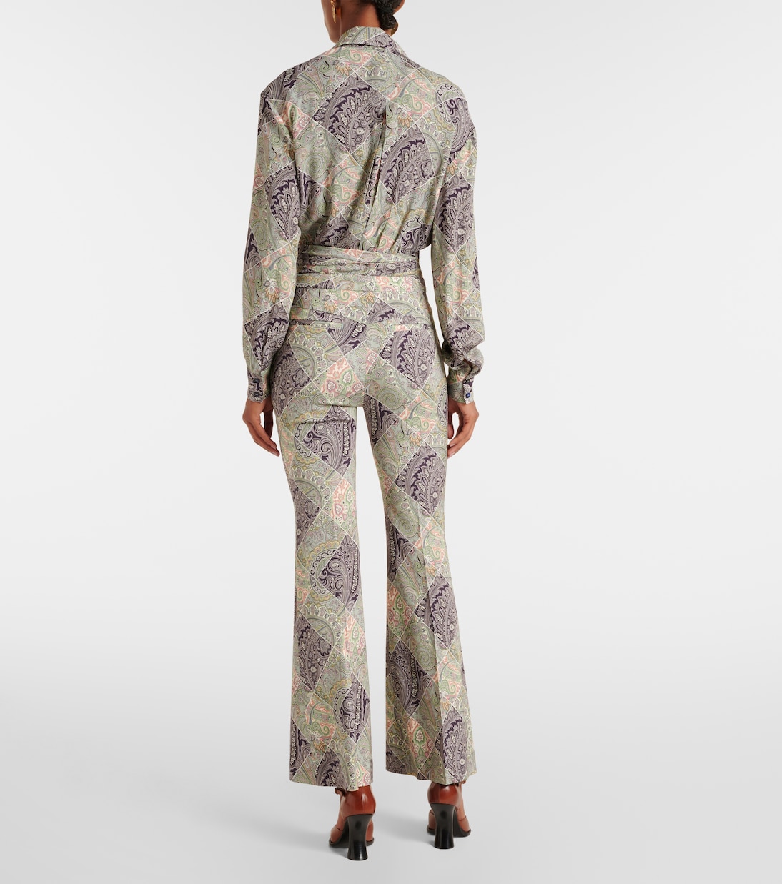 Pantalones flared de tiro alto | Etro