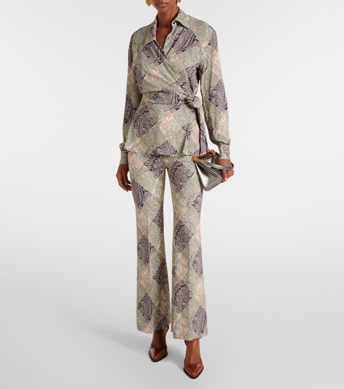 Pantalones flared de tiro alto | Etro