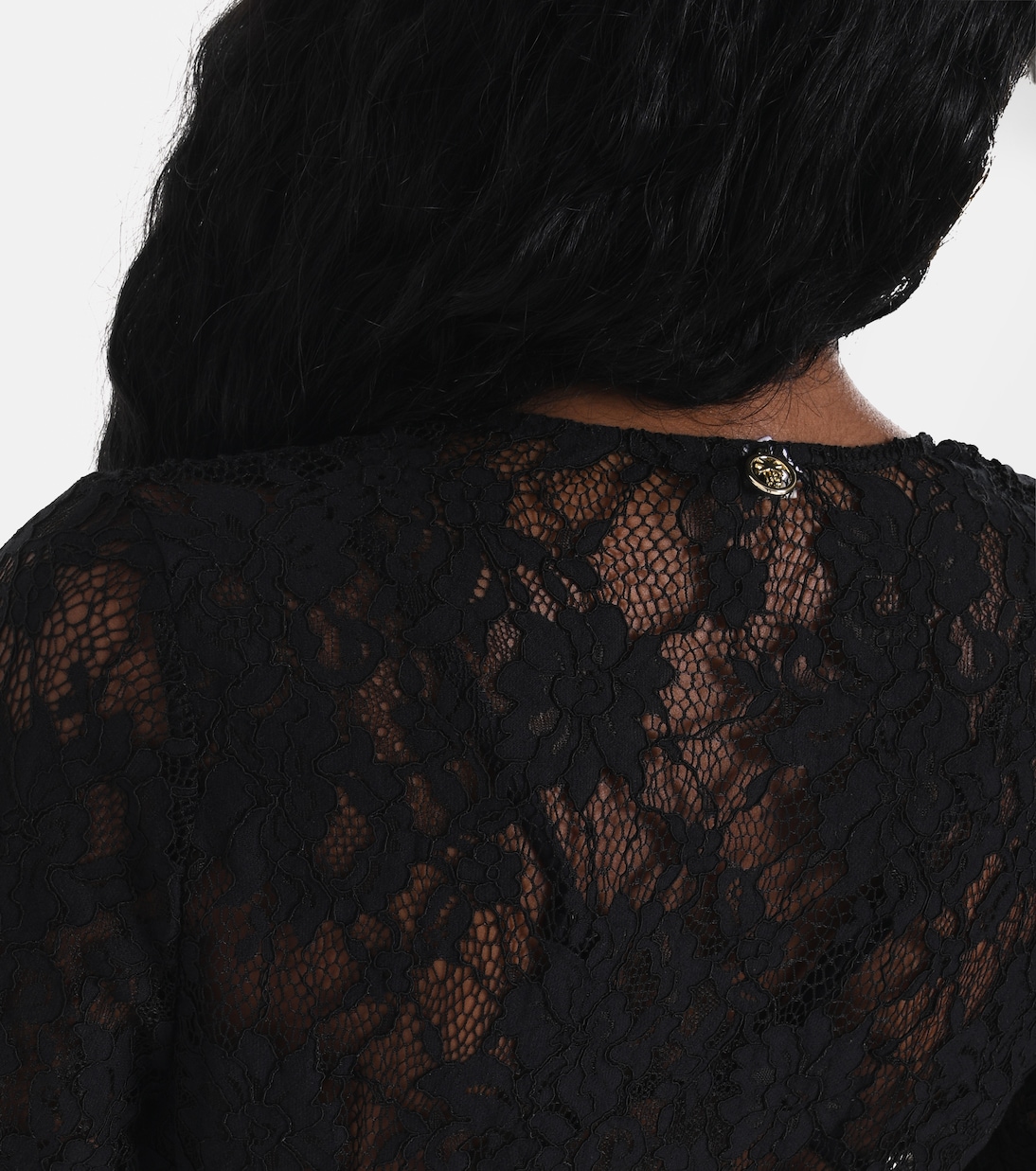 Cotton and brocade lace minidress | Bananhot
