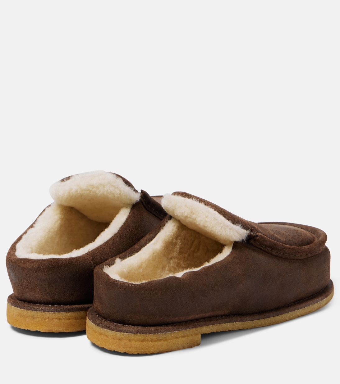 Mules en cuir et shearling | JW Anderson