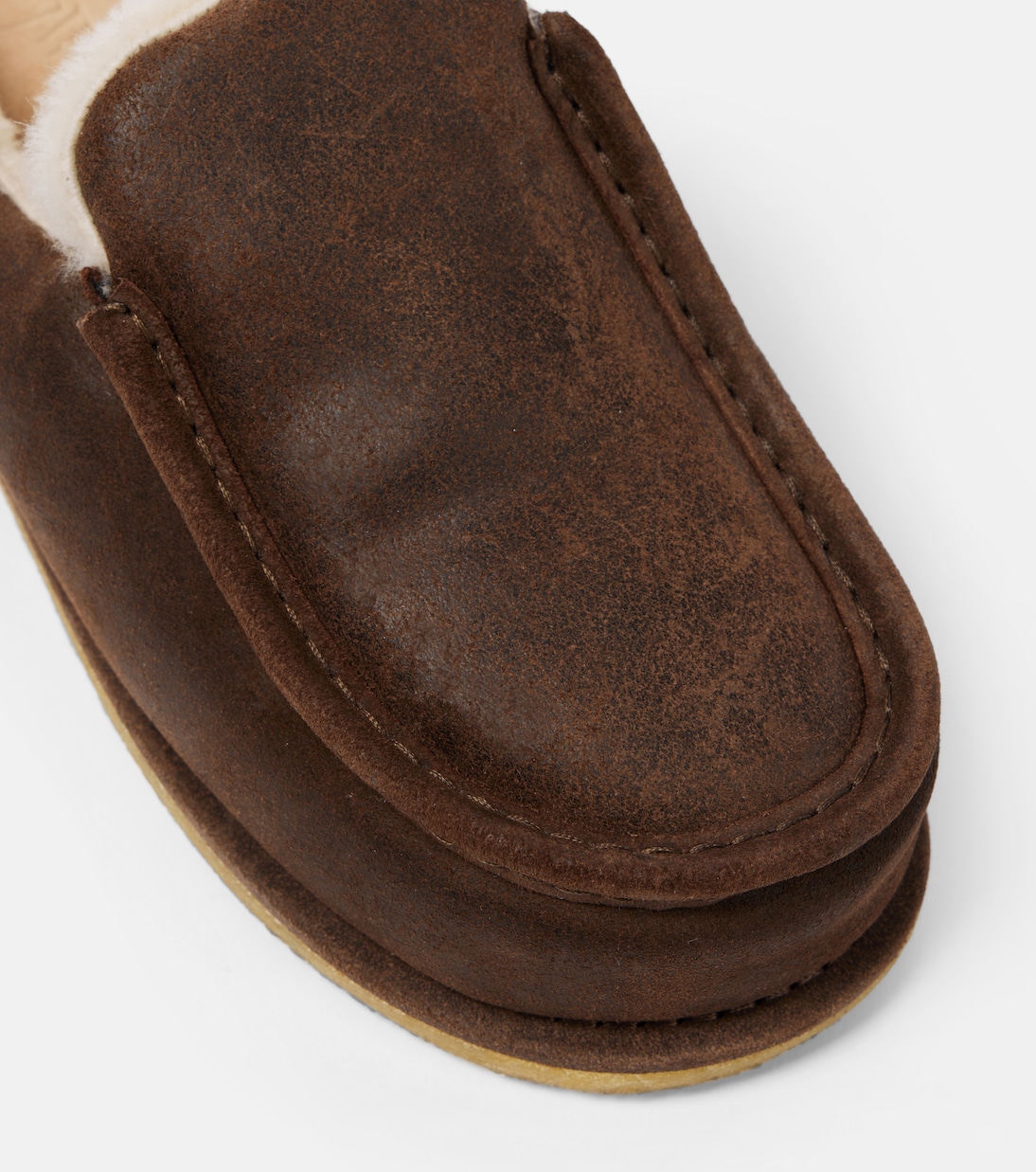 Mules en cuir et shearling | JW Anderson