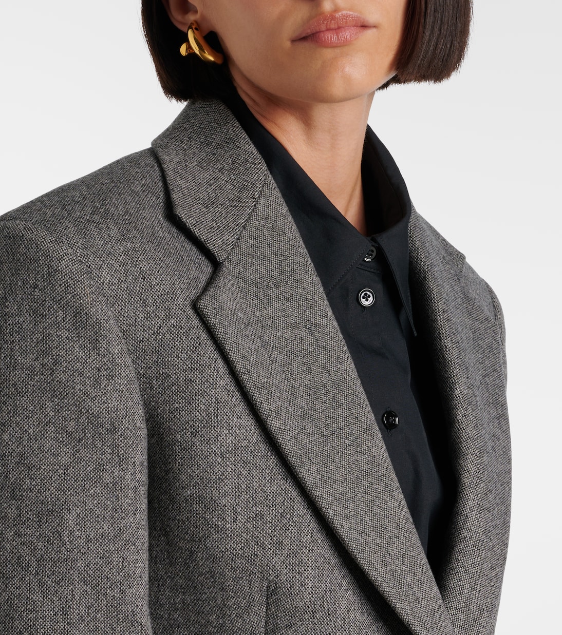 Gel wool-blend tweed blazer in grey - Sportmax | Mytheresa