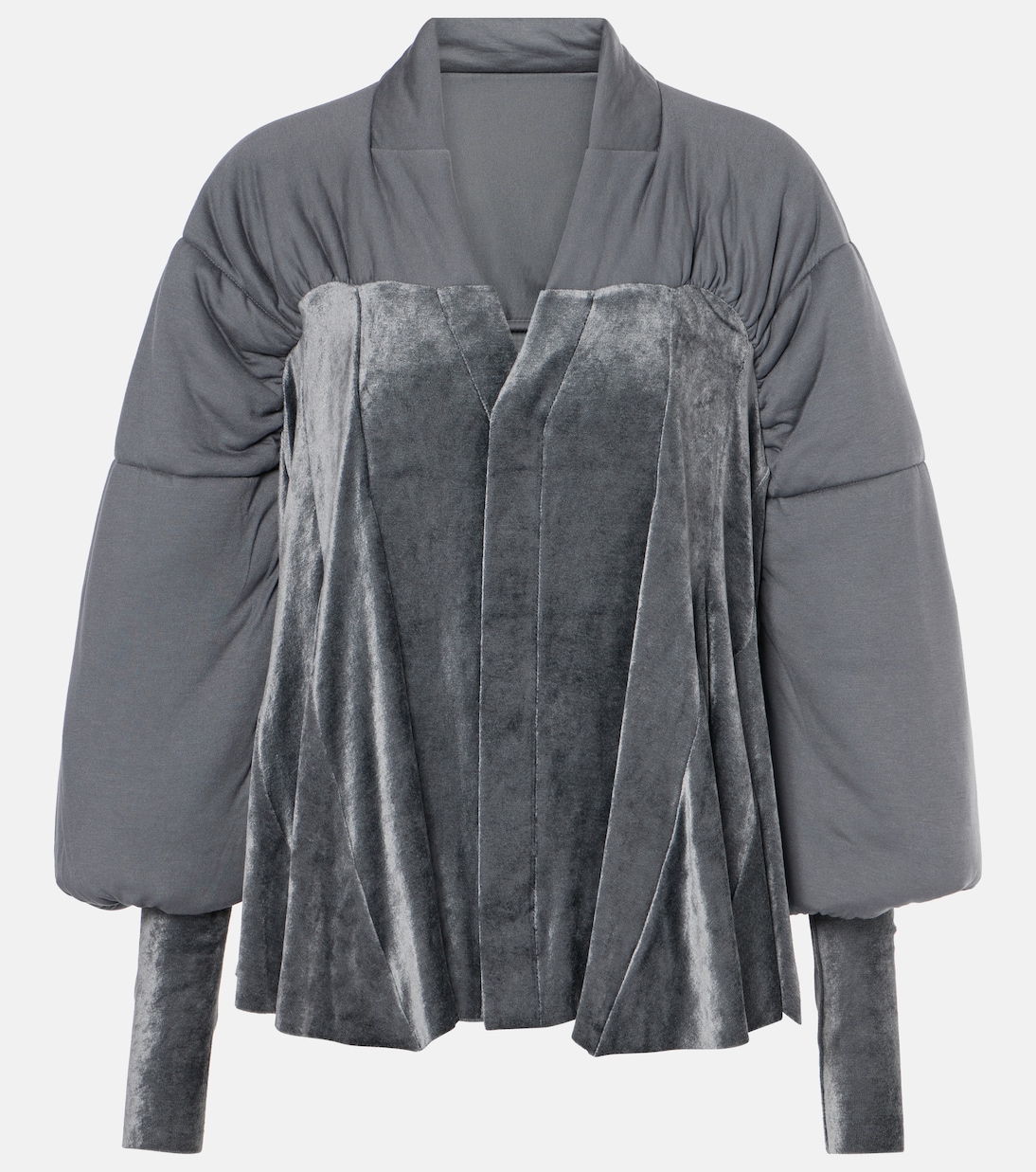 Jacke Duvetessa aus Jersey und Samt | Rick Owens
