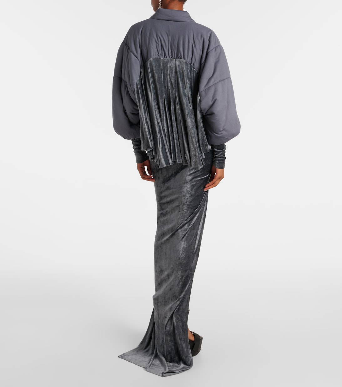 Jacke Duvetessa aus Jersey und Samt | Rick Owens