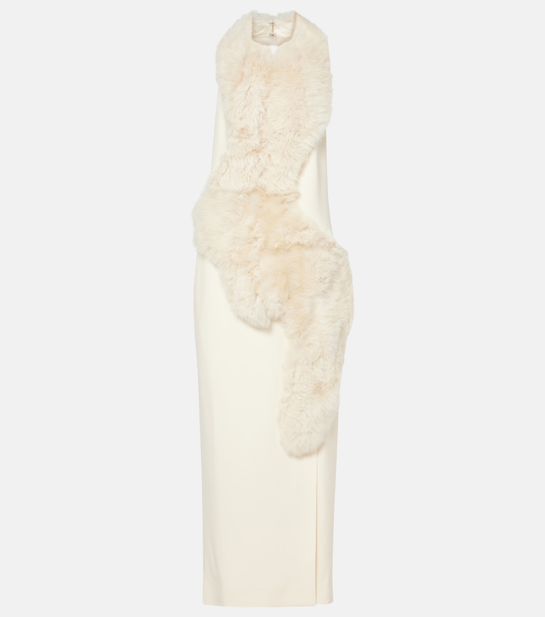 Abito midi in cady con shearling | Toteme
