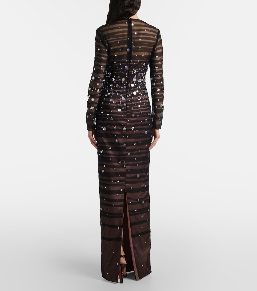Defne sequined pleated tulle gown | Safiyaa