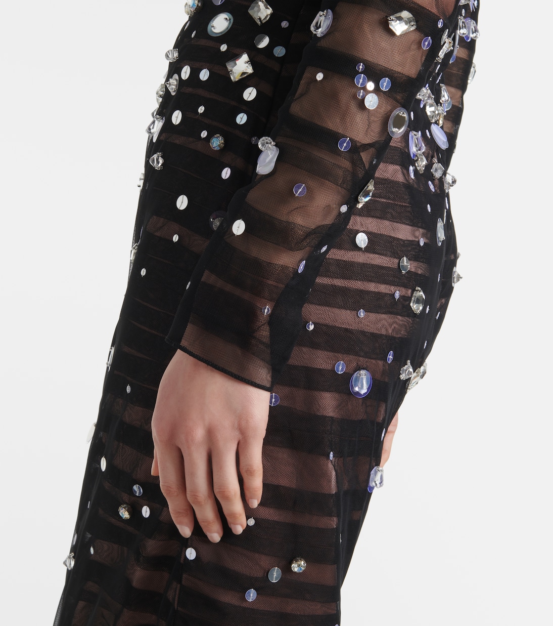 Defne sequined pleated tulle gown | Safiyaa