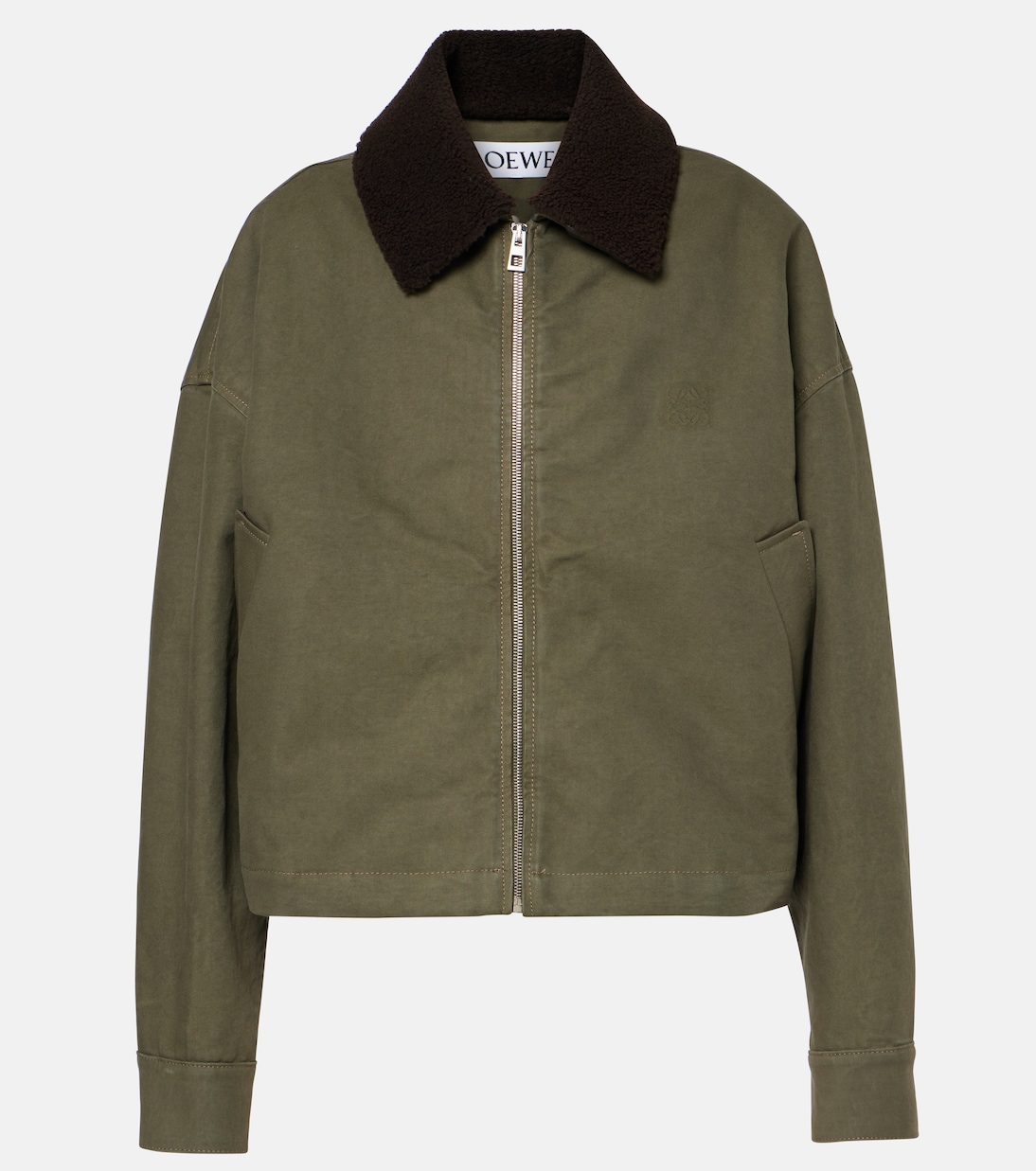 Chaqueta de sarga de algodón con borrego | Loewe
