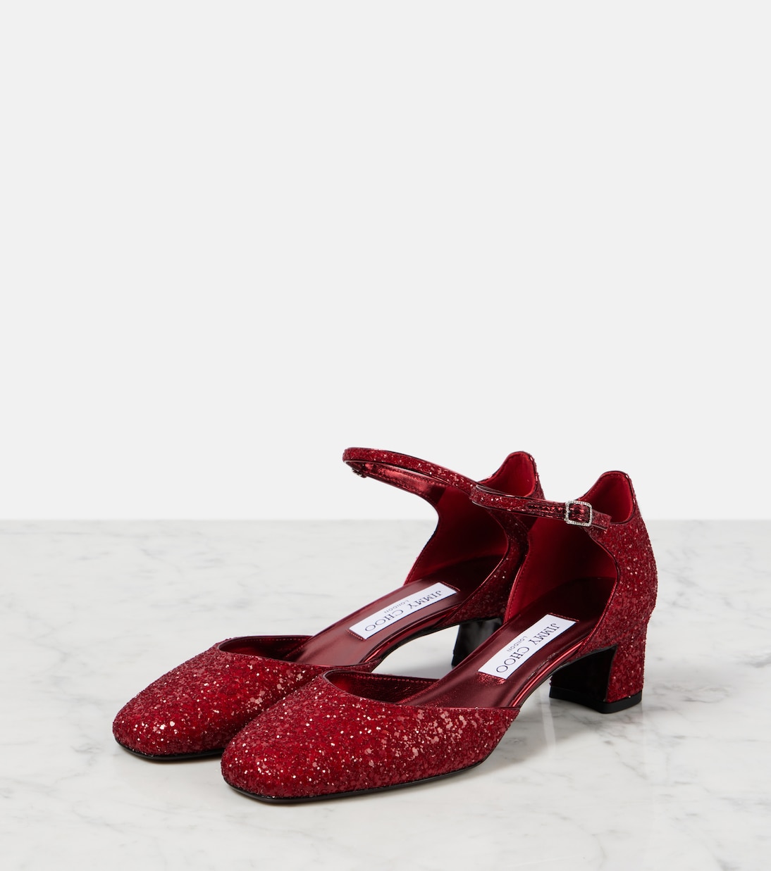 Scarpe col tacco JIMMY CHOO Pixie 45 con dettagli luccicanti per un look giovane e glamour