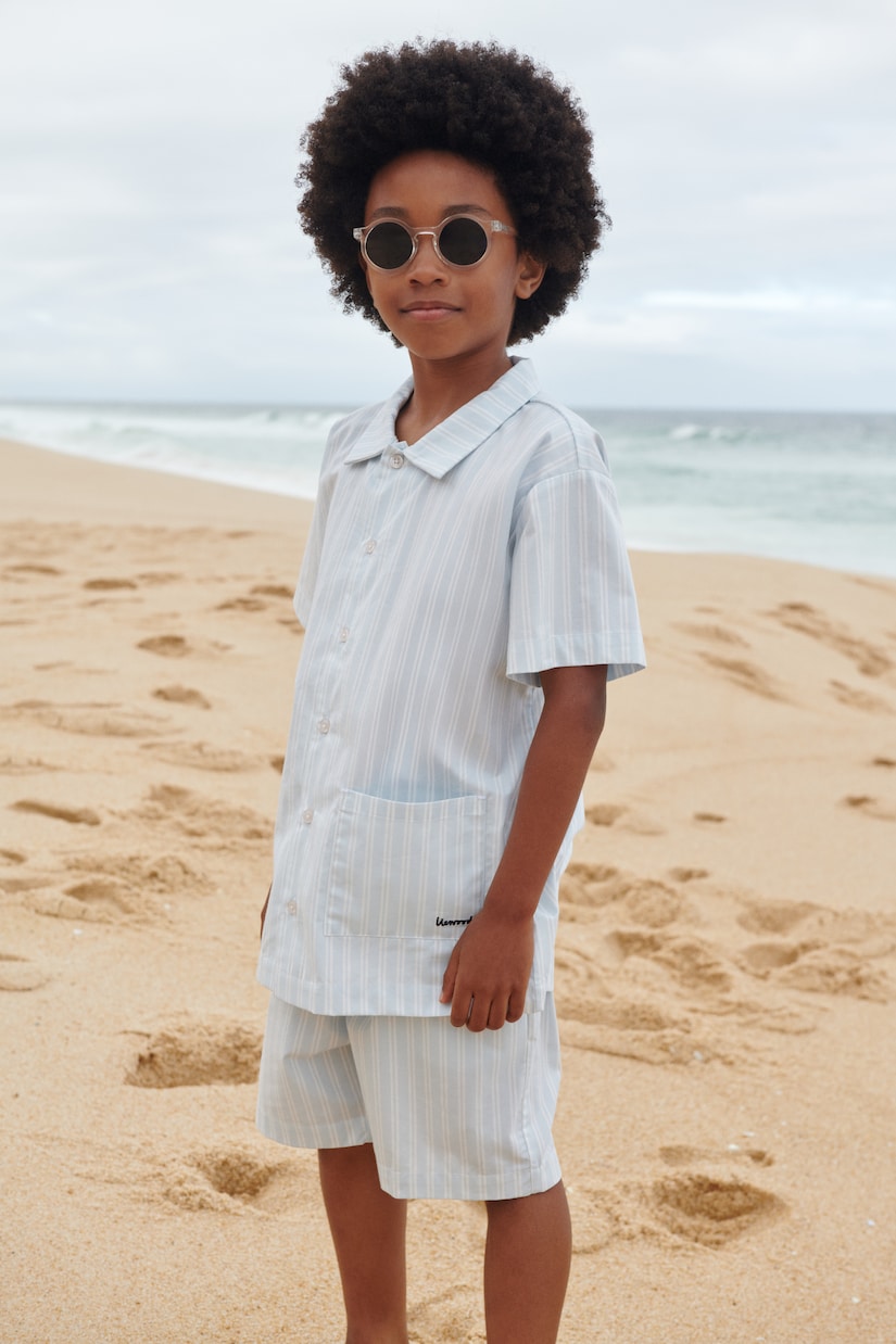 Camicia e shorts Leona in cotone a righe | Liewood