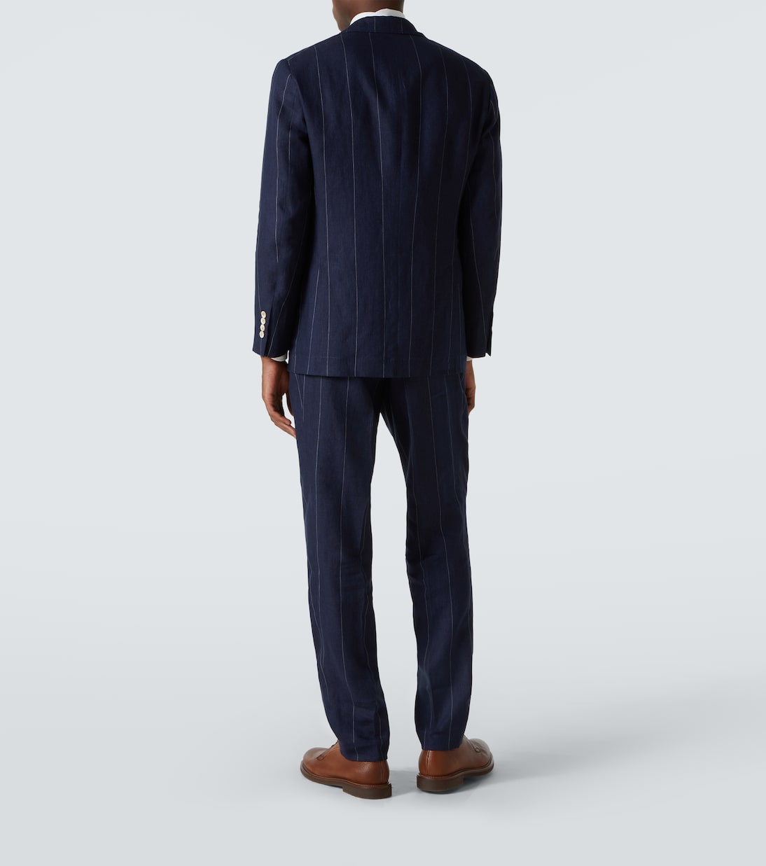 Traje de lino con raya diplomática | Brunello Cucinelli