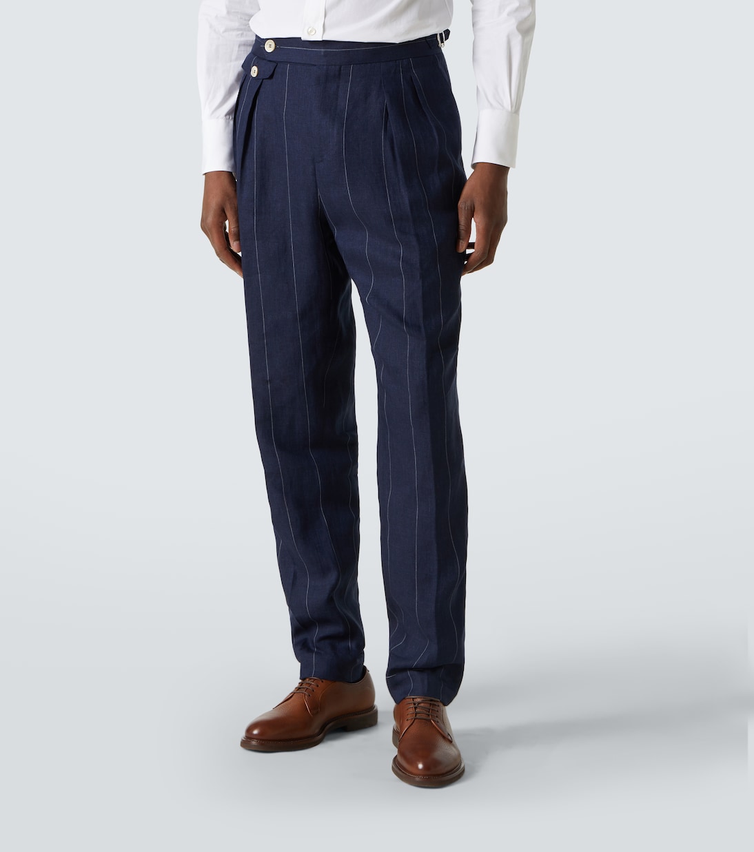 Traje de lino con raya diplomática | Brunello Cucinelli