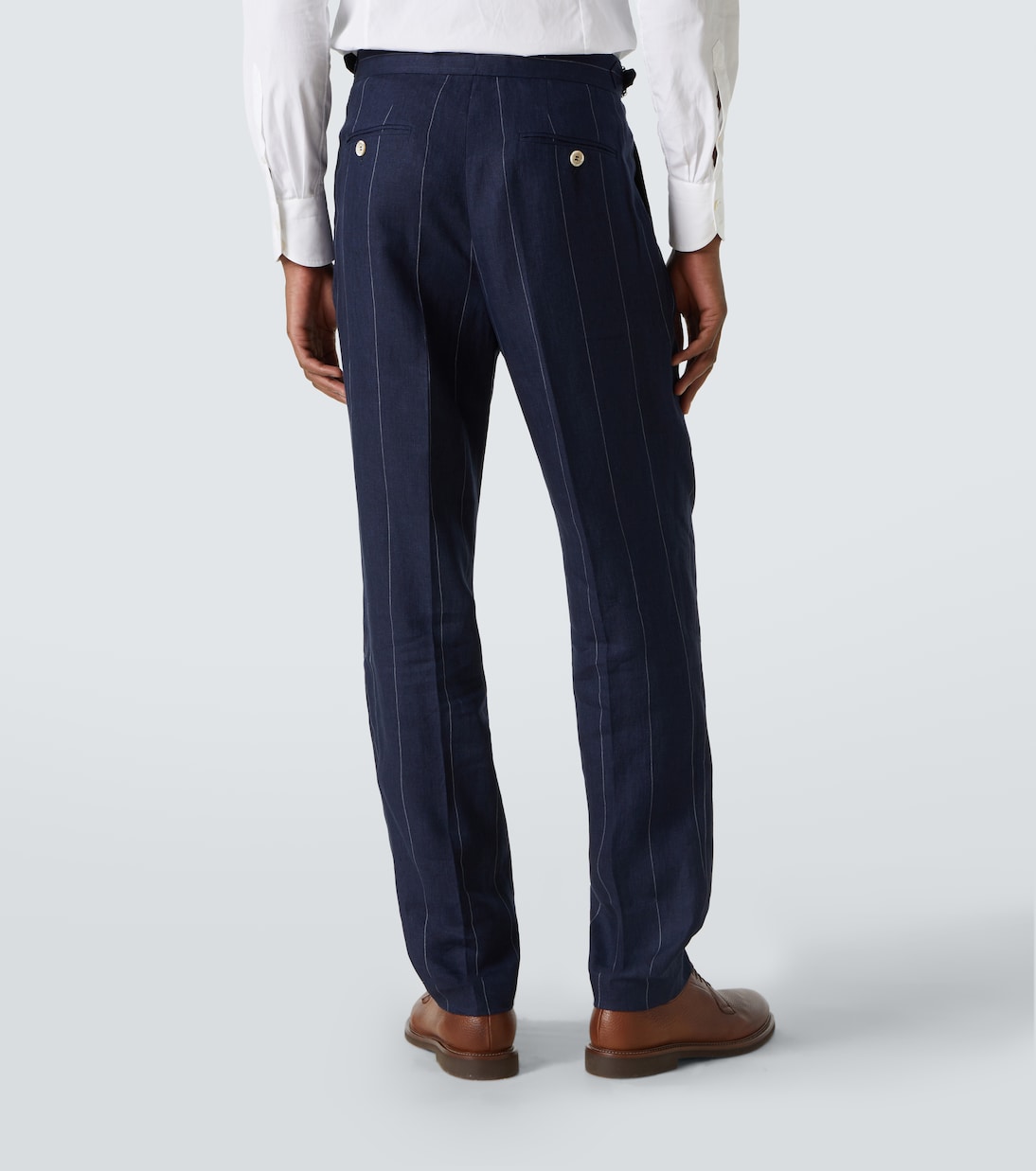 Traje de lino con raya diplomática | Brunello Cucinelli