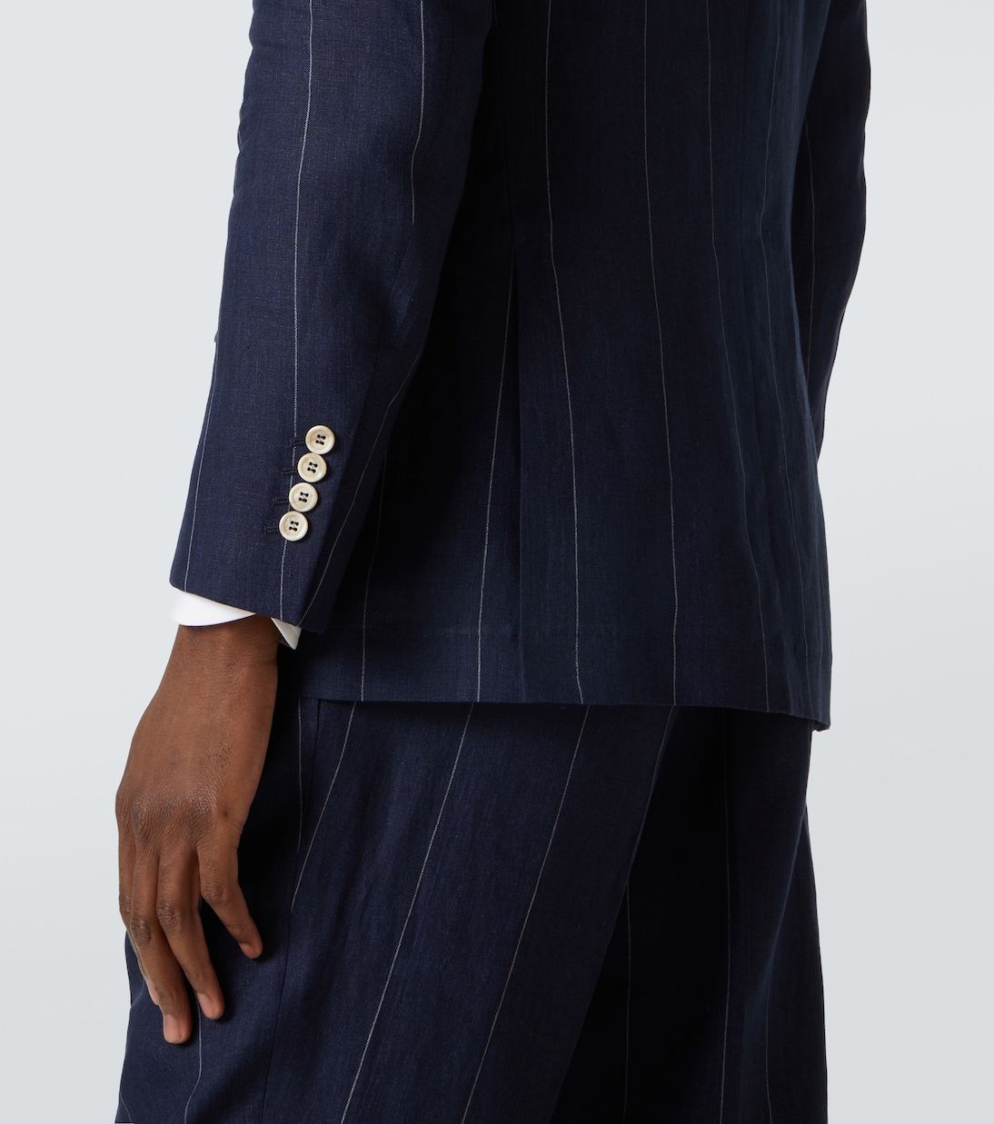 Traje de lino con raya diplomática | Brunello Cucinelli