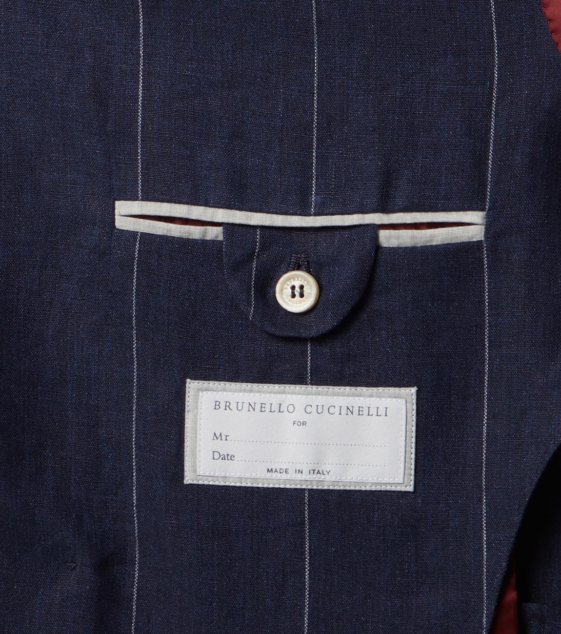 Traje de lino con raya diplomática | Brunello Cucinelli
