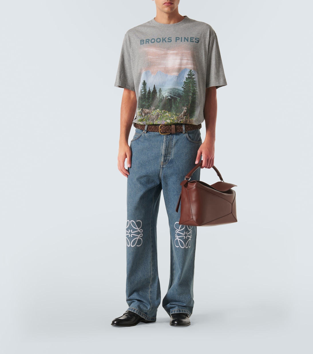 Jeans anchos con anagrama | Loewe