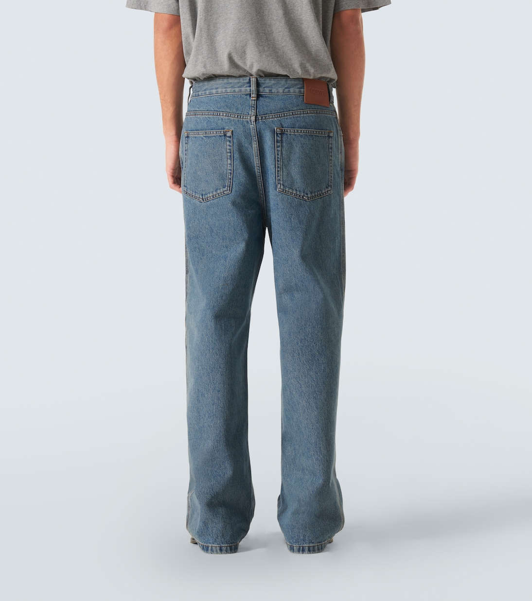 Jeans anchos con anagrama | Loewe