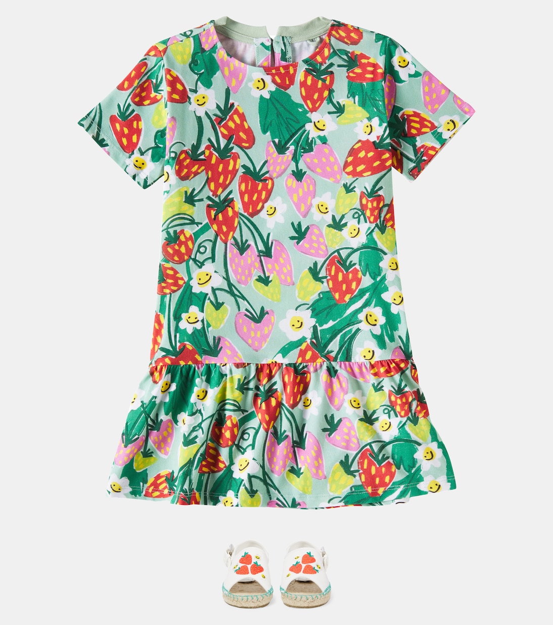 Abito in jersey di cotone con stampa | Stella McCartney Kids