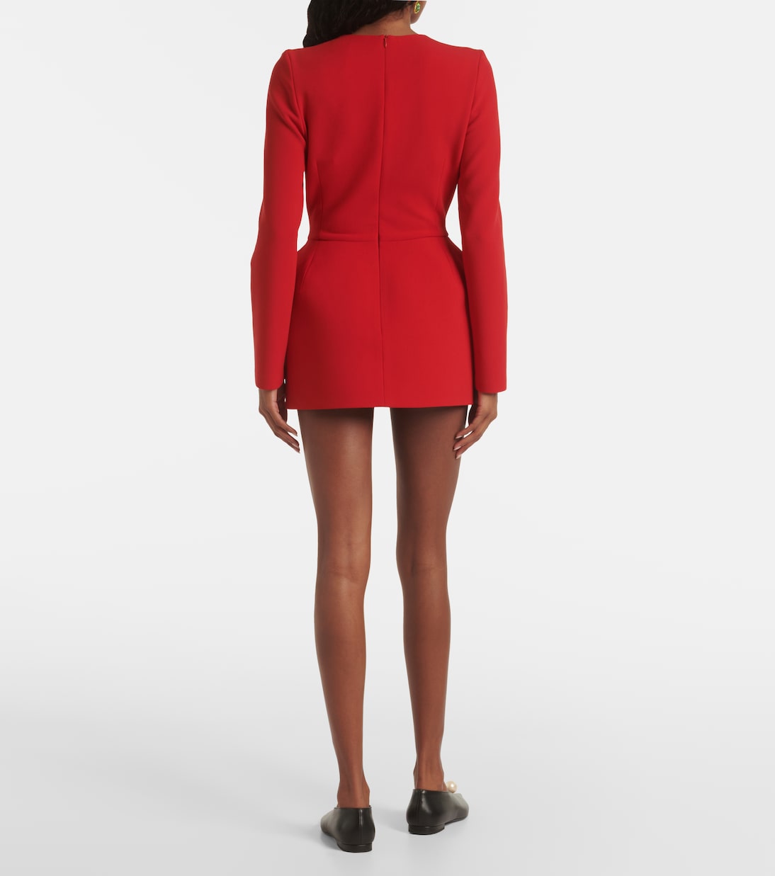 Floral-appliqué wool-blend minidress | Magda Butrym
