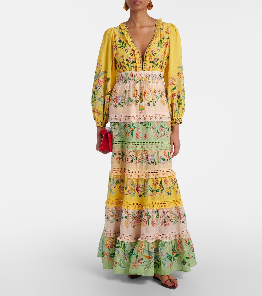 Maxikleid Delicate Flowers aus Baumwolle | Farm Rio