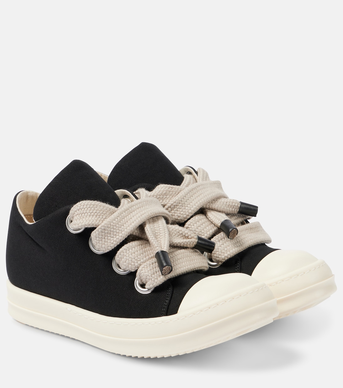 Scarpe sportive Rick Owens con lacci oversize e imbottitura premium per stile giovane e audace