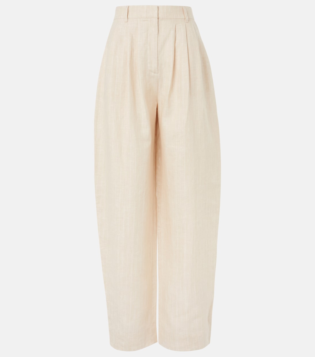 Pantaloni barrel gessati Lucille in lino | Posse