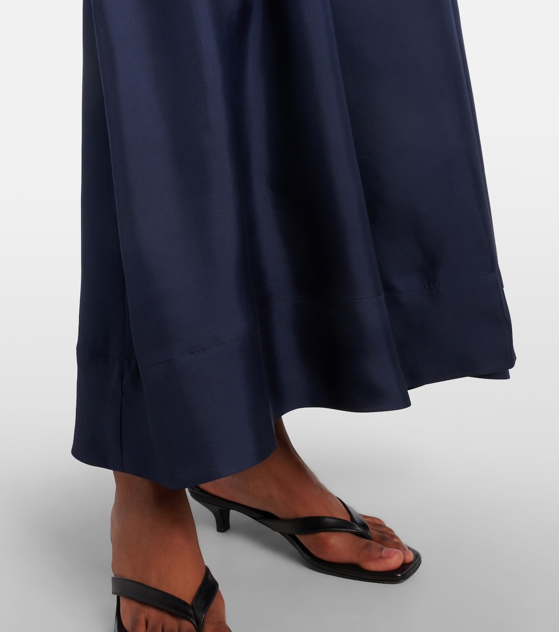 Abito lungo Heather in twill di seta | Asceno