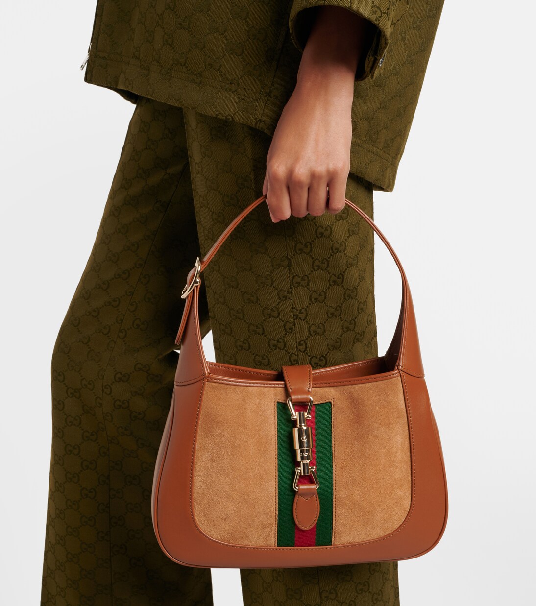 Jackie 1961 Medium suede tote bag | Gucci