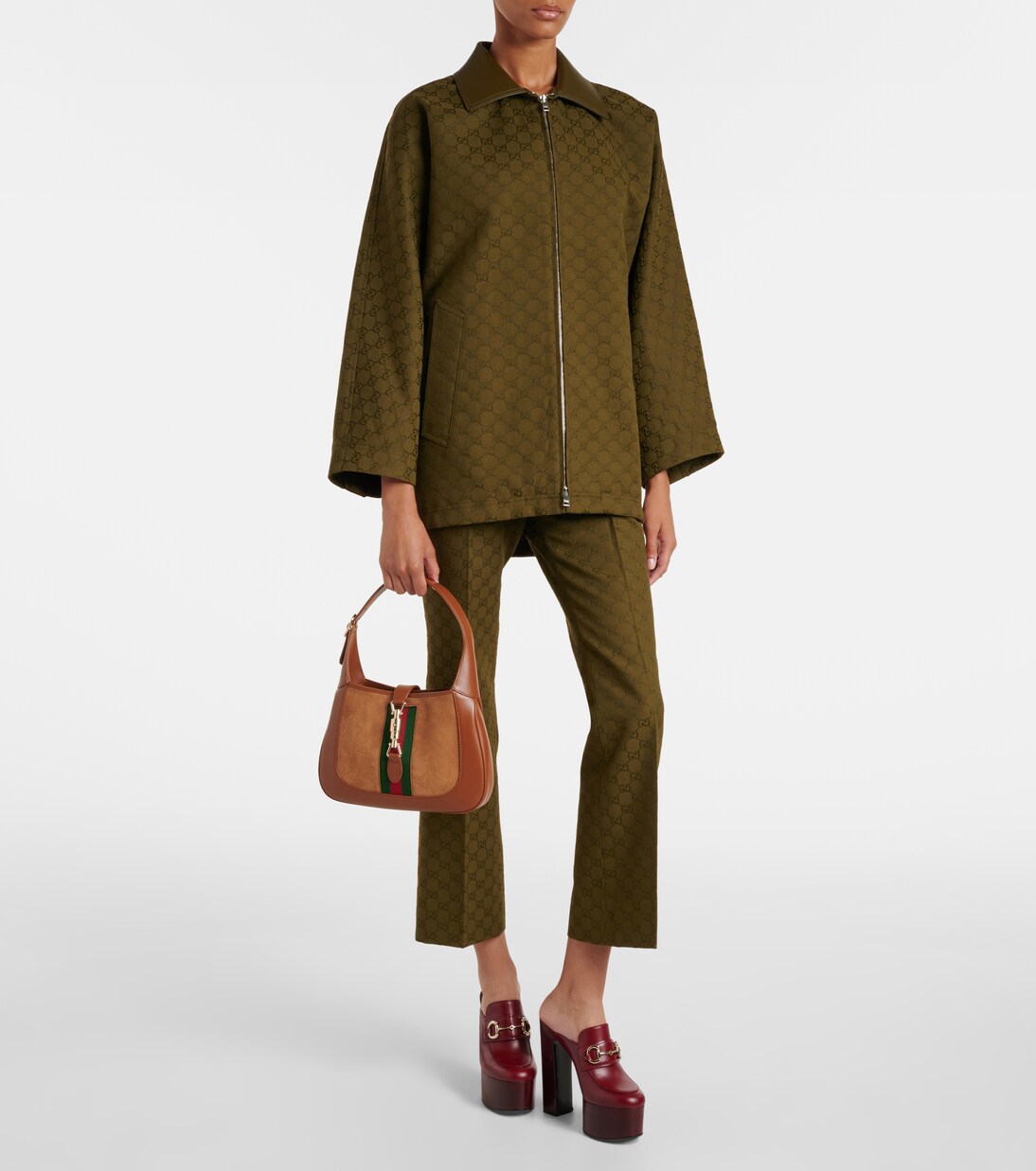 Jackie 1961 Medium suede tote bag | Gucci