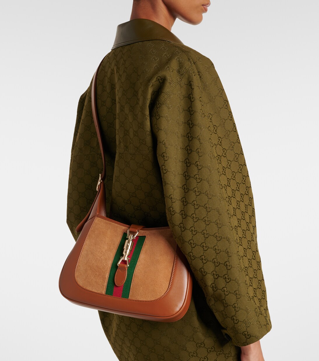 Jackie 1961 Medium suede tote bag | Gucci