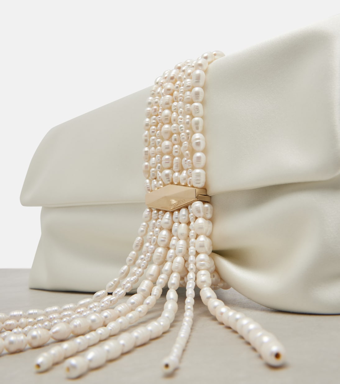 Verzierte Clutch Zandra aus Satin | Jimmy Choo