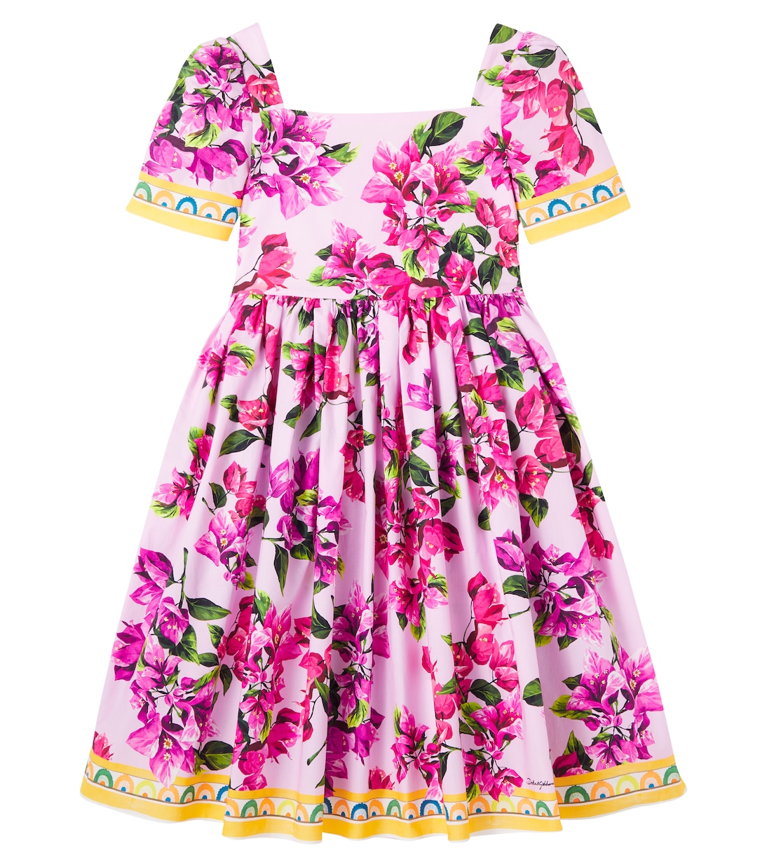 Robe Taormina en coton à fleurs | Dolce&Gabbana Kids