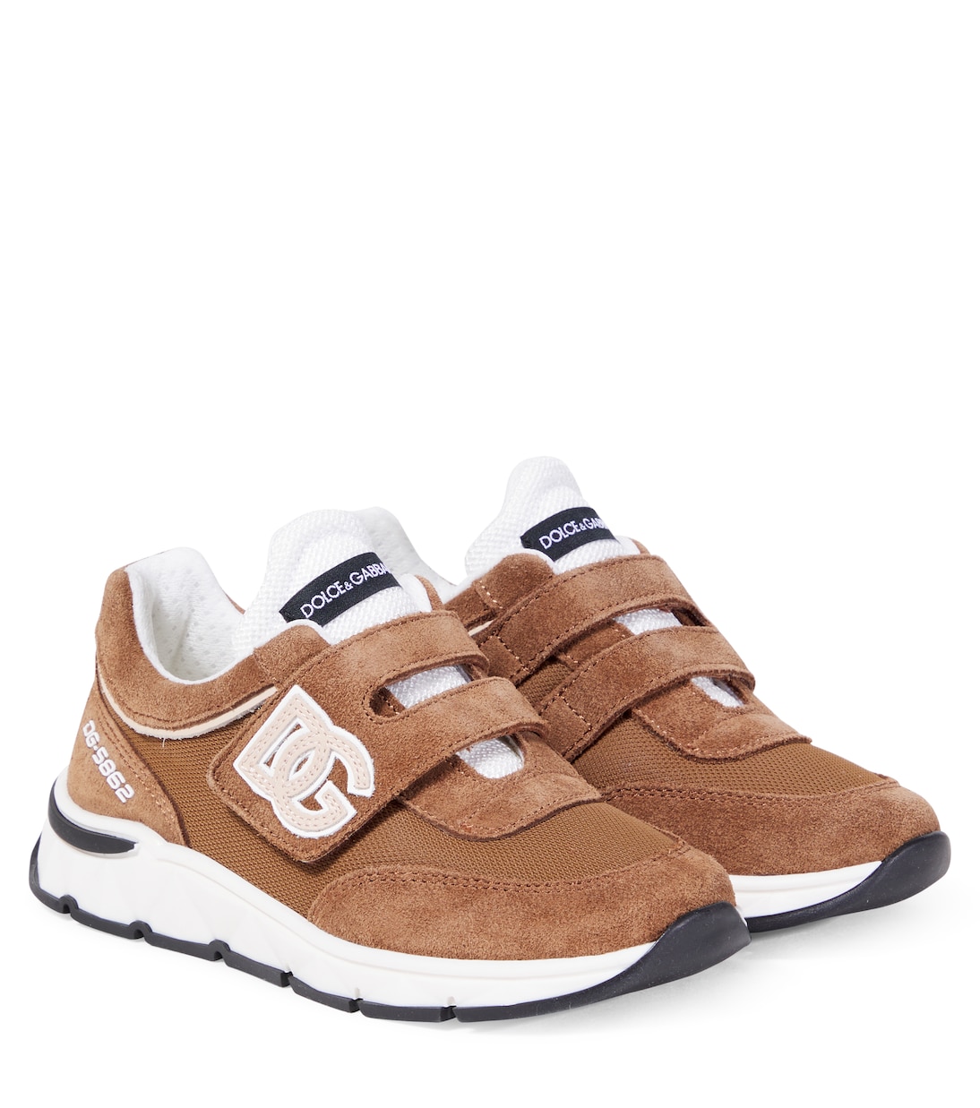 DG Running suede and mesh sneakers | Dolce&Gabbana Kids