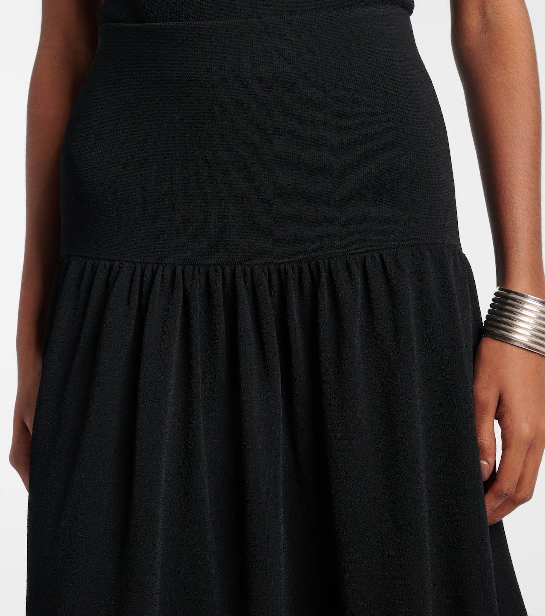 Knitted high-rise midi skirt | Vince