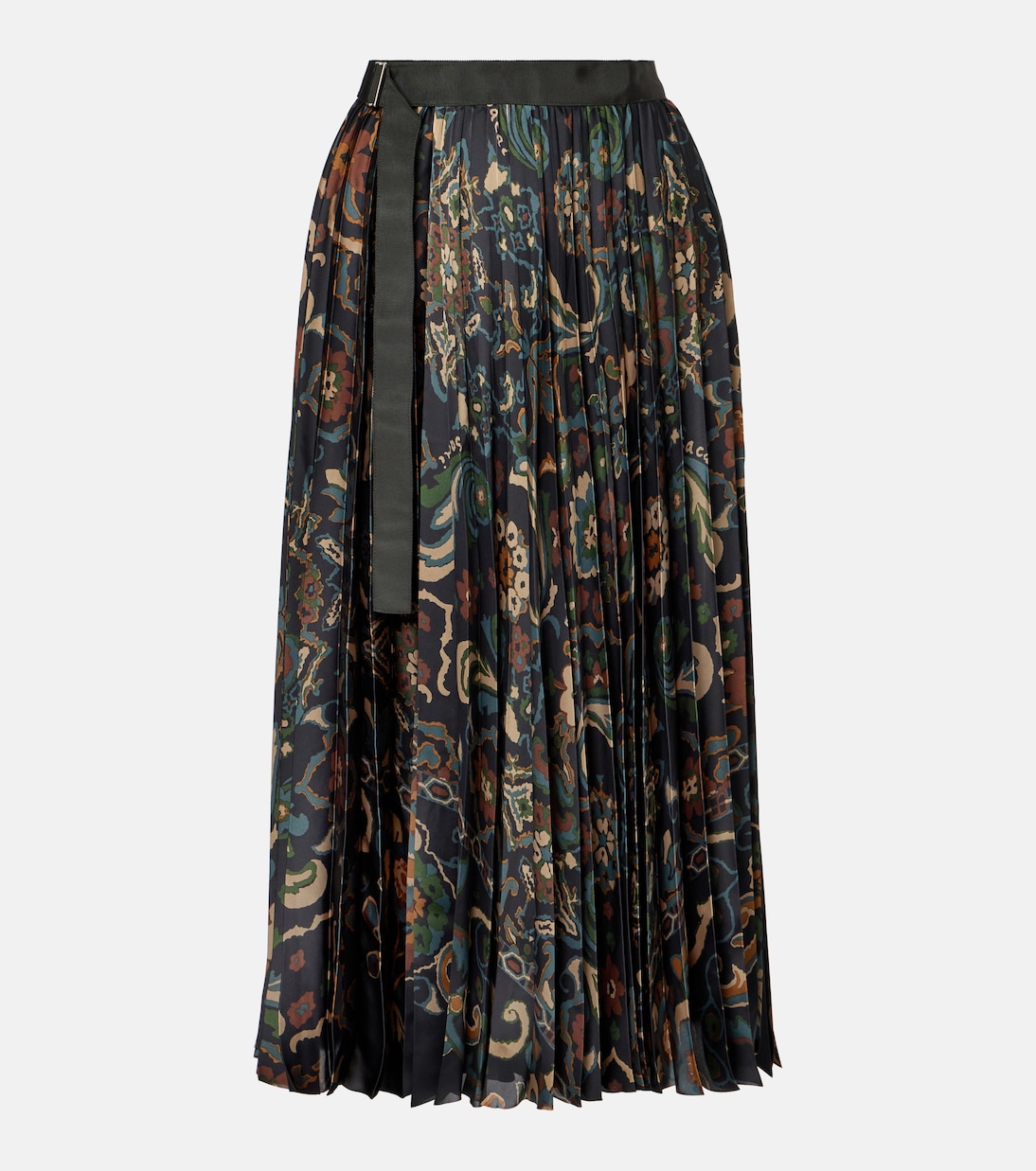 Falda midi plisada floral | Sacai