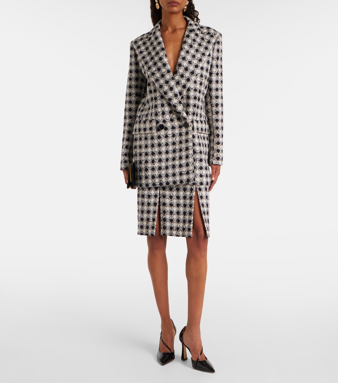 Double-breasted tweed blazer | Nina Ricci