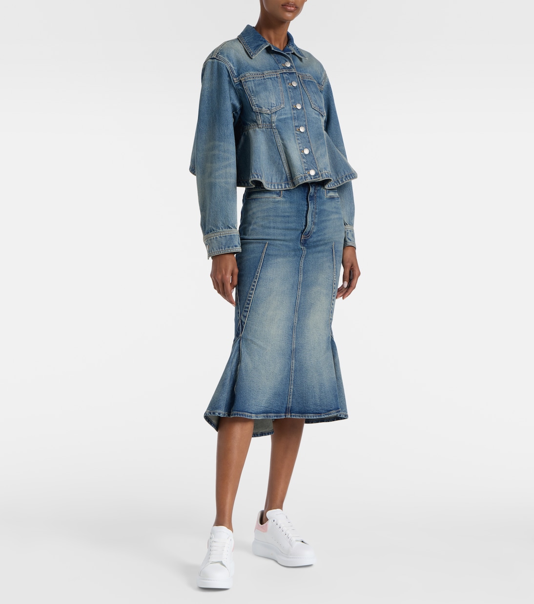 Oversized leather sneakers | McQueen