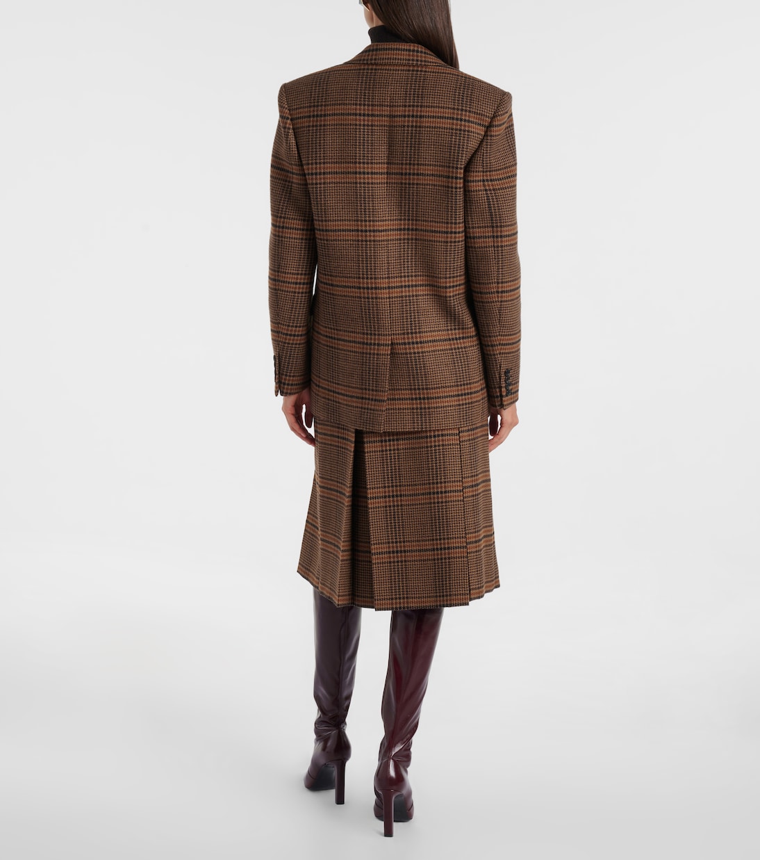 Blazer en laine à carreaux | Saint Laurent