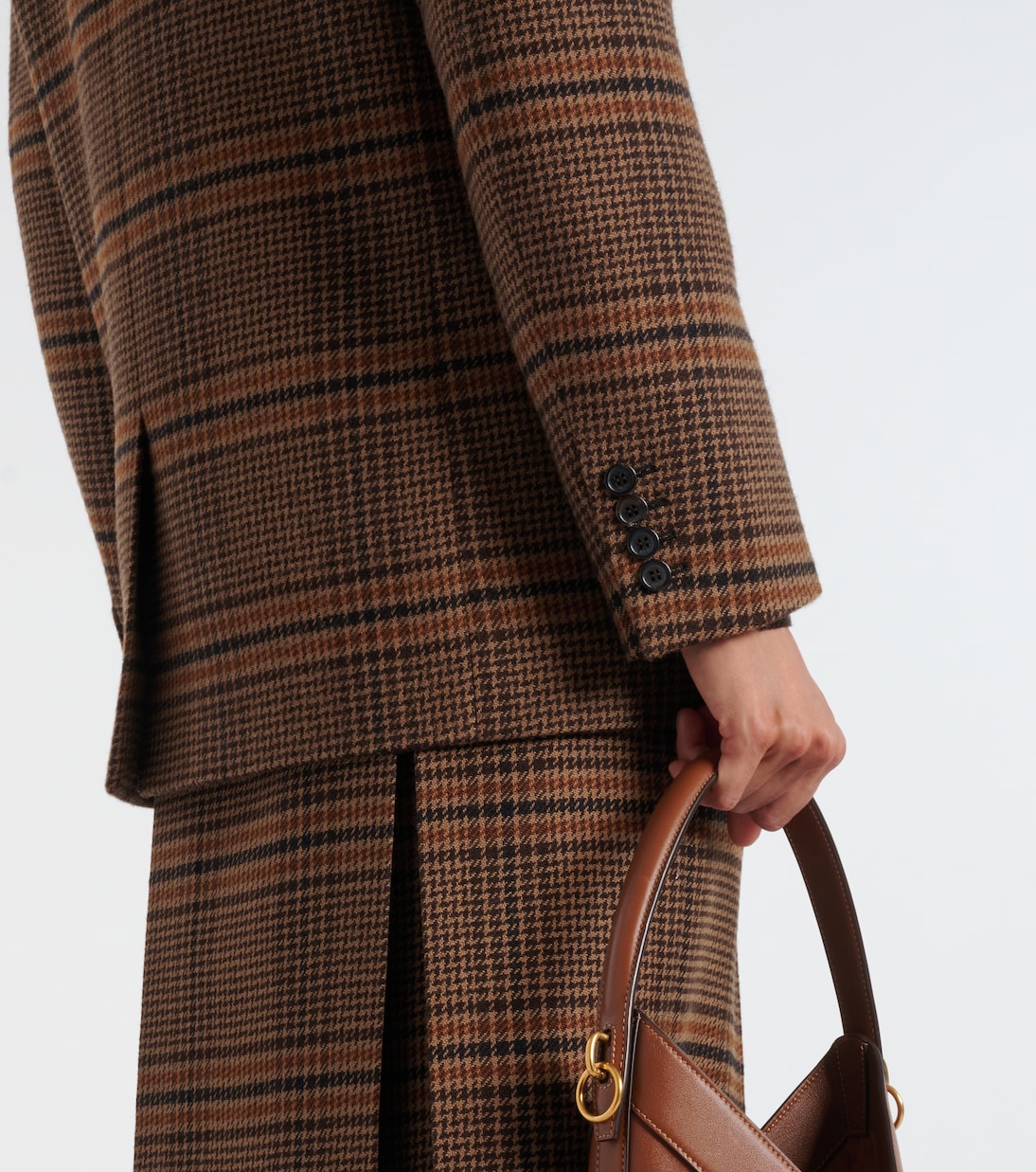 Blazer en laine à carreaux | Saint Laurent