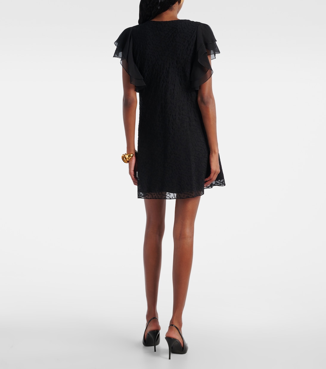 Robe brodée à fleurs | Saint Laurent