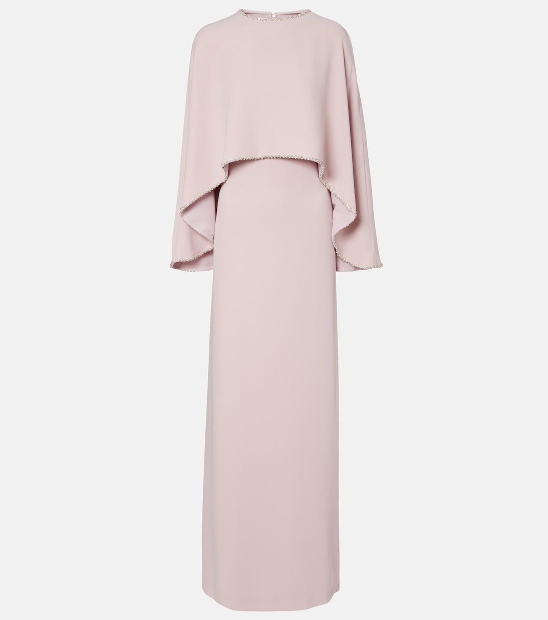 Crystal-embellished caped gown | Costarellos