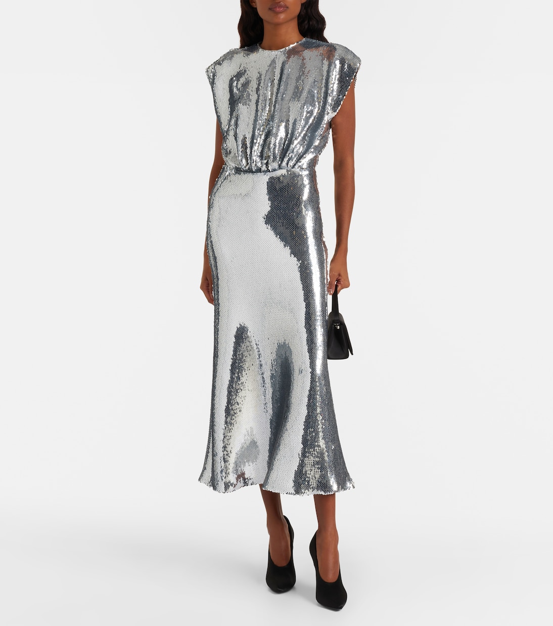 Gathered sequined midi dress | David Koma
