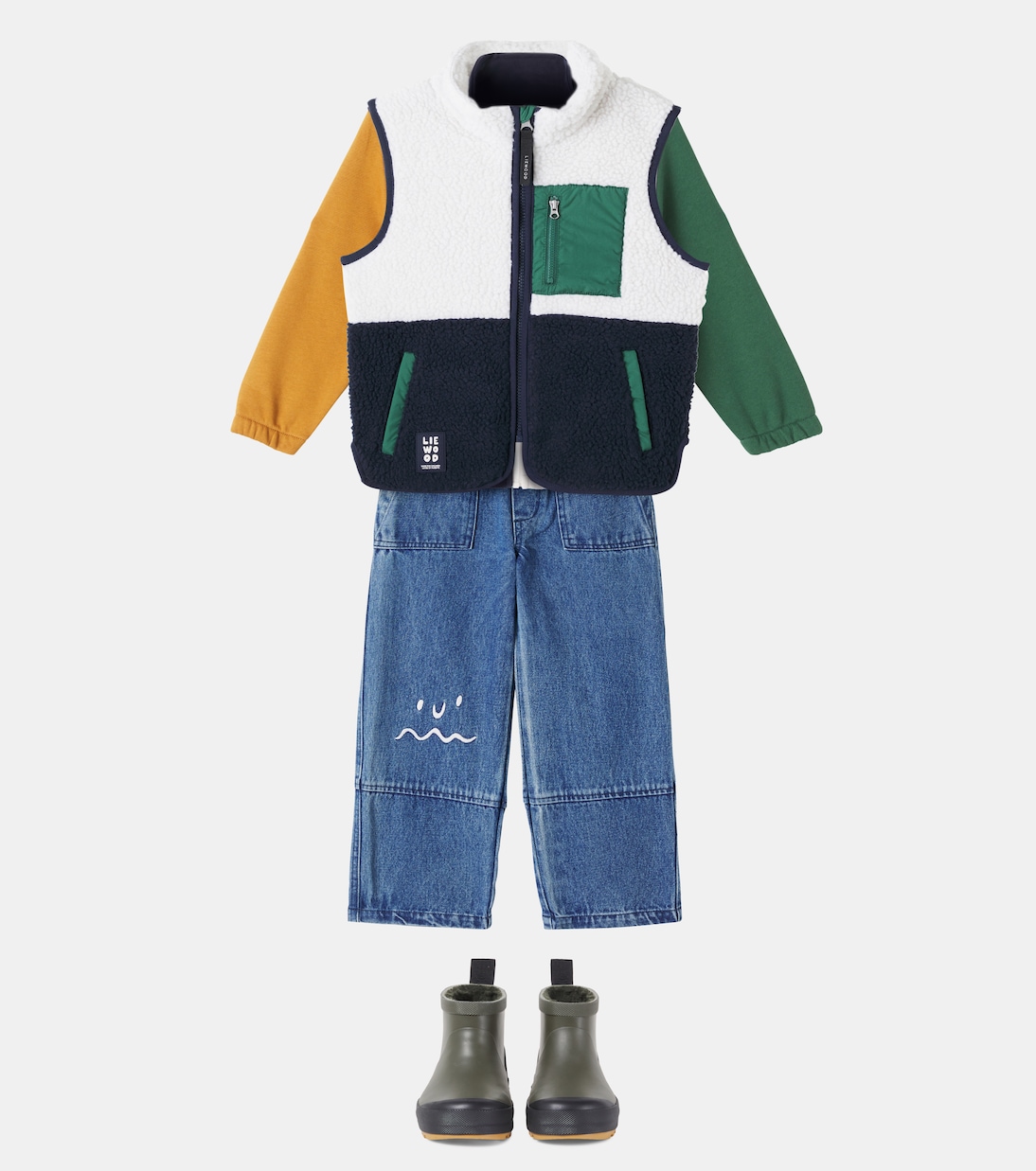 Vada colorblocked faux shearling vest | Liewood