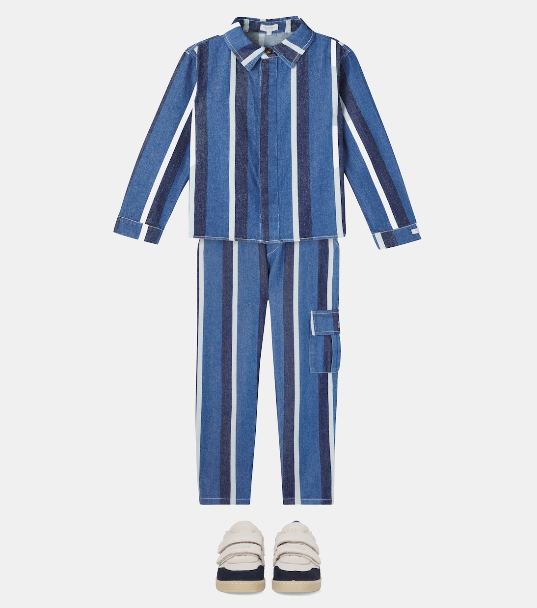 Ditmer striped denim overshirt | Donsje
