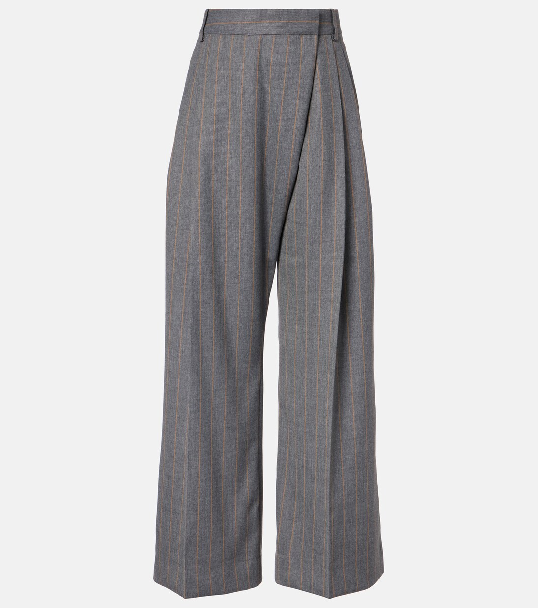 Pinstripe wide-leg pants | Ganni