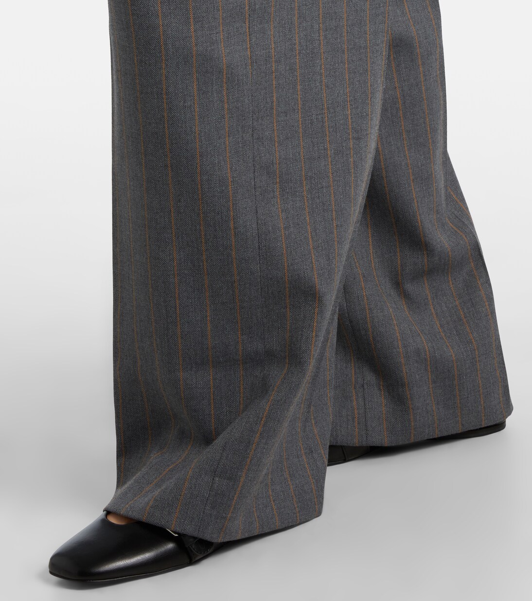 Pinstripe wide-leg pants | Ganni