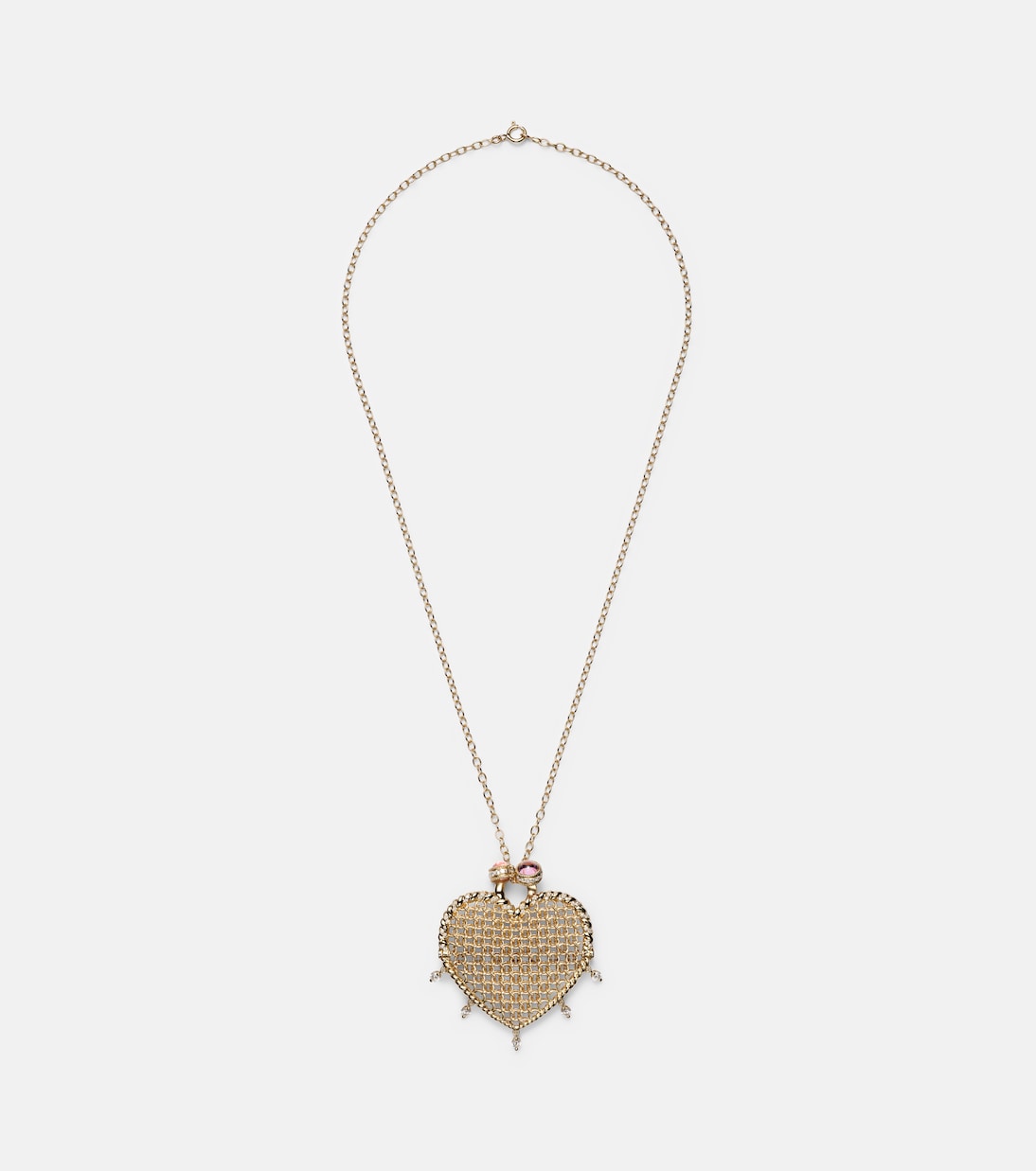 Collana Minaudière Maxi in oro 18kt e 9kt con diamanti e tormaline | Yvonne Léon